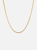 Men’s Box Chain Necklace, 55 cm, 18K Gold-Plated Steel