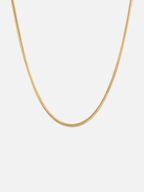 Men’s Box Chain Necklace, 55 cm, 18K Gold-Plated Steel