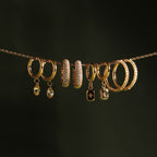 Star-Set Zircon Charm Hoop Earrings — Celestial