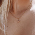Textured Starfish Pendant Necklace, 45 cm