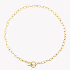 Paperclip Toggle Choker, 42 cm, Steel