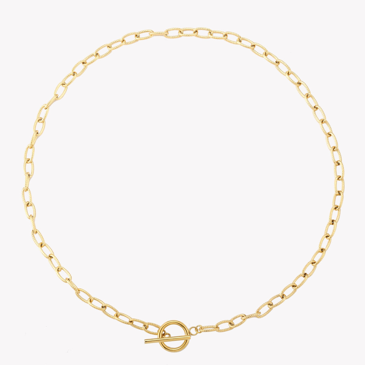 Paperclip Toggle Choker, 42 cm, Steel