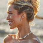 Hammered Pearl Hoop Earrings, 12 mm