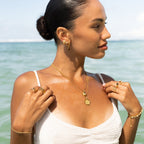 Scarab Pendant Necklace, 22 mm, Steel