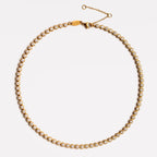 Round Zircon Tennis Choker, 37 cm, Steel