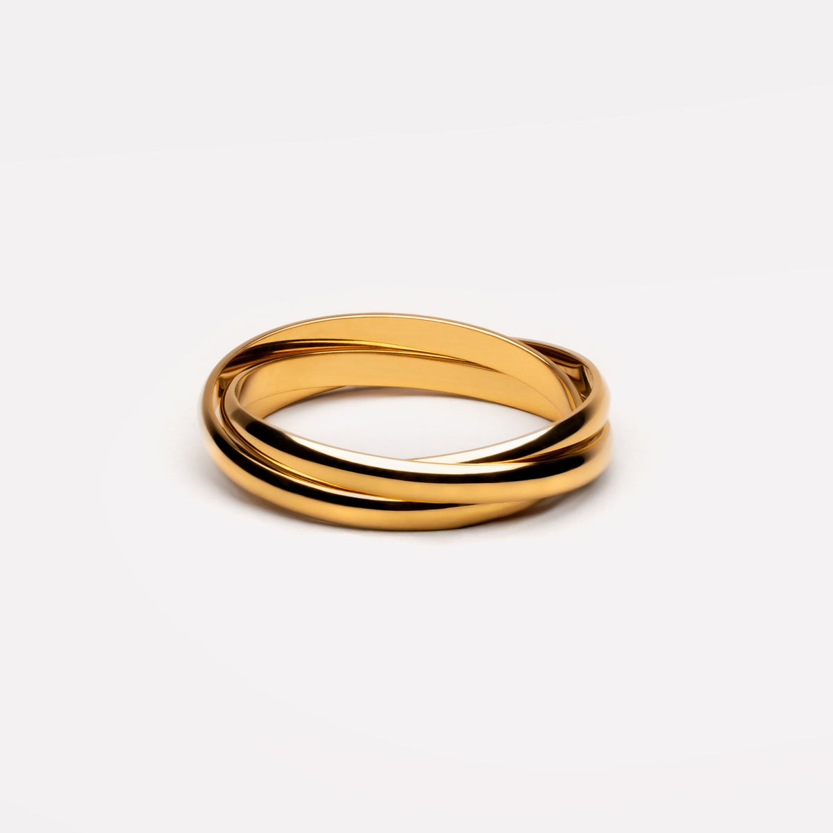 Triple Interlocking Band Ring, Steel — Bond