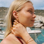 Sculpted Wave Band Ring, 18K Gold PVD Steel — Tide