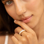 Rectangular Zircon Eternity Ring, 6.7 mm