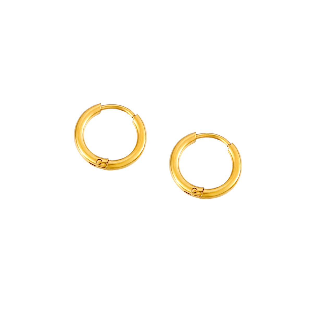 Tiny Plain Huggie Hoops, 8 mm Inside Diameter