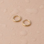Tiny Plain Huggie Hoops, 8 mm Inside Diameter