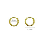 Tiny Plain Huggie Hoops, 8 mm Inside Diameter
