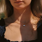Mother of Pearl Paperclip Choker — Muse