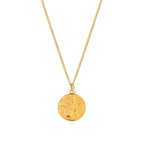 Saint Christopher Coin Necklace with Pearl