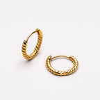 Twisted Rope Hoop Earrings, 10 mm