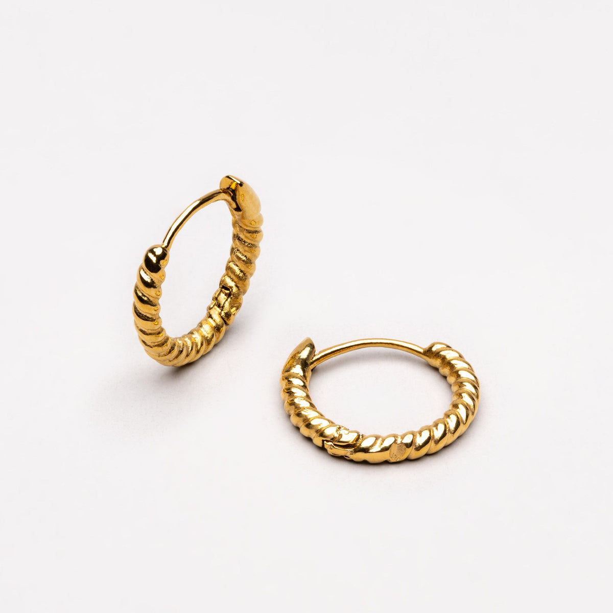 Twisted Rope Hoop Earrings, 10 mm