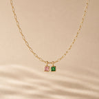 Paperclip Birthstone Necklace
