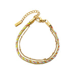 Colorful Enamel Layered Bracelet, 16 cm — Rio
