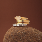 Oval Moonstone Ring, Stainless Steel