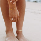 Herringbone Anklet, 4 mm × 22 cm — Kauai