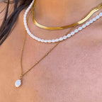 Herringbone Choker, 4 mm, 39–44 cm — Kauai