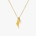 Shell, Pearl and Green Charm Necklace — Ocean