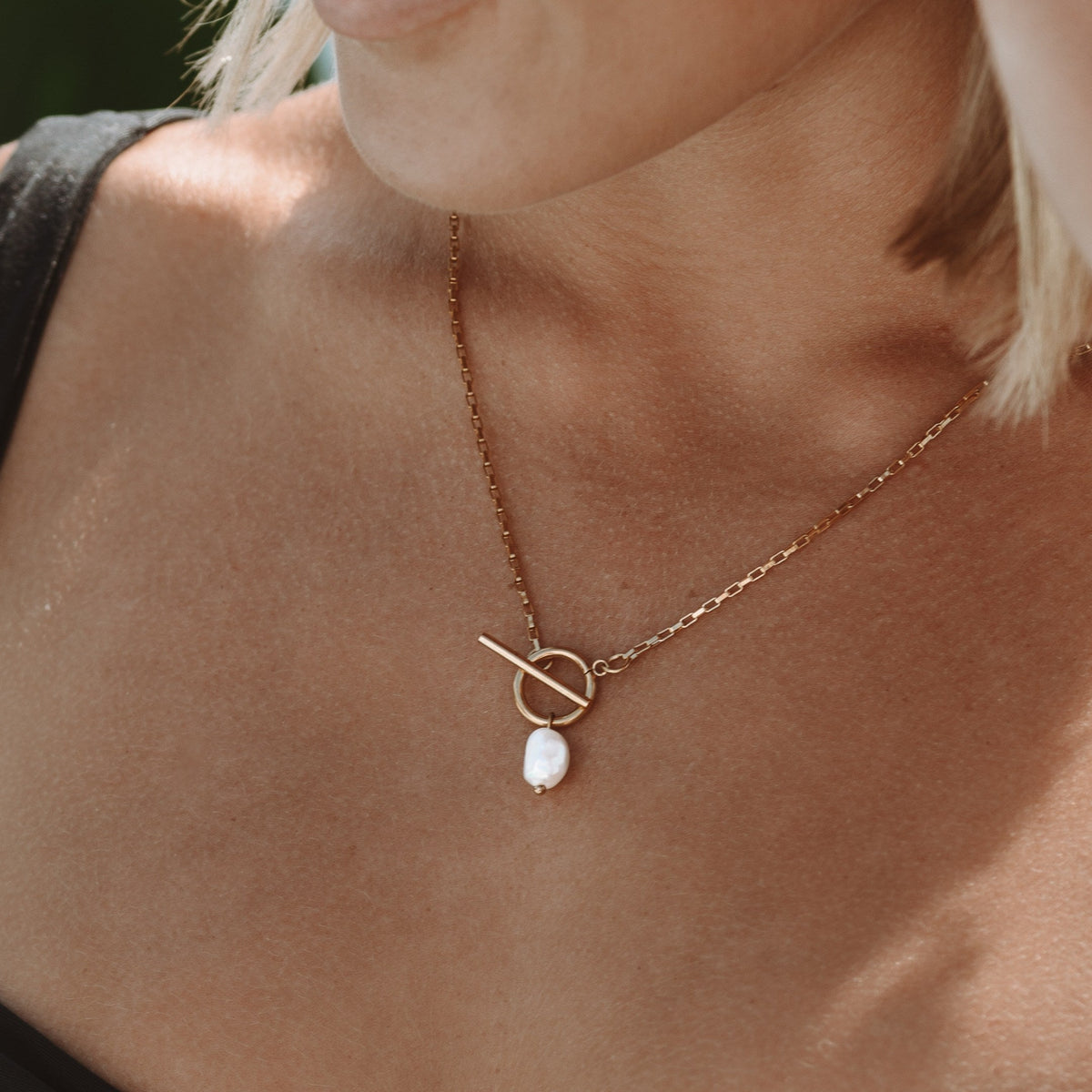 Freshwater Pearl Toggle Necklace, 45 cm — La Isla