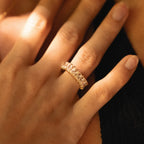 Rectangular Zircon Eternity Ring, 6.7 mm