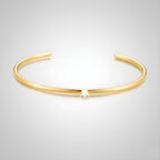 White Zircon Open Cuff Bracelet — Solar