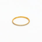 Fine Half-Set Zircon Band Ring — Glimmer