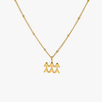 Zodiac Symbol Pendant Necklace, 10 mm