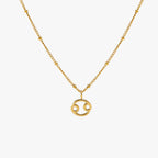 Zodiac Symbol Pendant Necklace, 10 mm