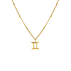 Zodiac Symbol Pendant Necklace, 10 mm