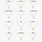 Zodiac Symbol Pendant Necklace, 10 mm