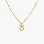 Zodiac Symbol Pendant Necklace, 10 mm