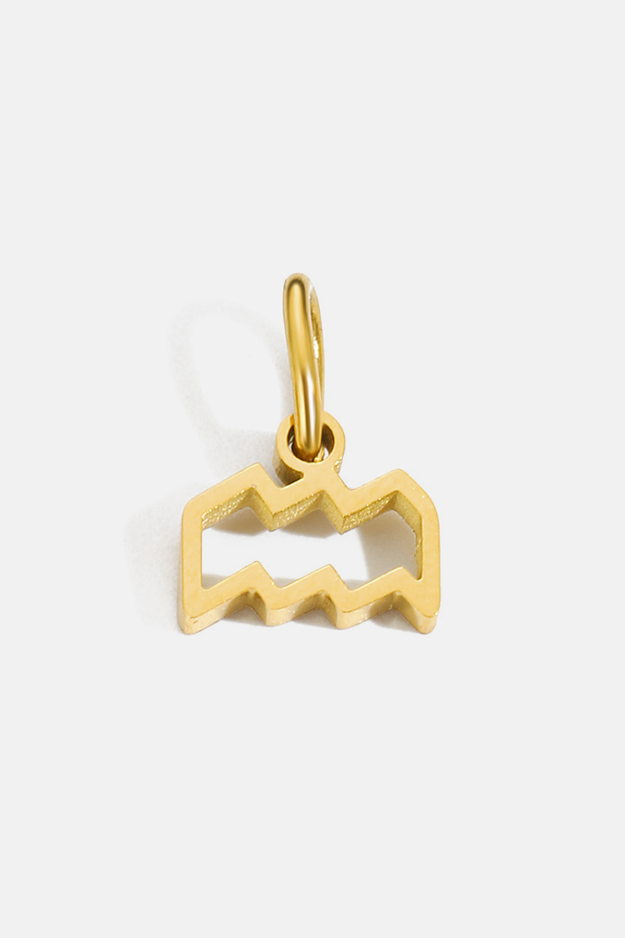 Zodiac Sign Pendant, 7 mm, Gold-Tone Stainless Steel