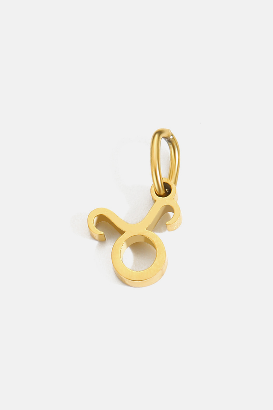Zodiac Sign Pendant, 7 mm, Gold-Tone Stainless Steel