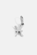 Zodiac Sign Pendant, 7 mm, Silver-Tone Stainless Steel